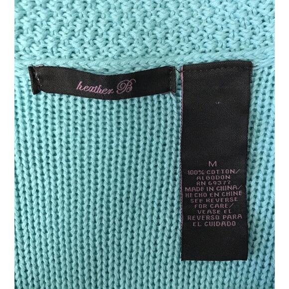 Hearher B Sweater Womens Medium Cardigan Blue - Picture 5 of 6